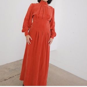 Selva/negra red cupro Bianca dress NWT size S 2/4